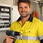 Tradie checking circuit board