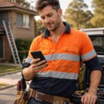 Tradie Reviewing List of Jobs