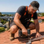 Tradie Fixing Roof